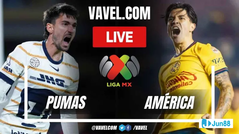 นักเตะ Club America ต่อสู้ด้วยความกล้าหาญกับนักเตะของ UNAM Pumas ในการแข่งขันที่เข้มข้น. นักเตะ Club America ต่อสู้ด้วยความกล้าหาญกับนักเตะของ UNAM Pumas ในการแข่งขันที่เข้มข้น.