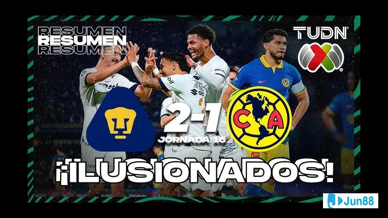 นักเตะของ Club America และ UNAM Pumas ต่างพากันทำประตูในเกมการแข่งขันที่ดุเดือด นักเตะของ Club America และ UNAM Pumas ต่างพากันทำประตูในเกมการแข่งขันที่ดุเดือด