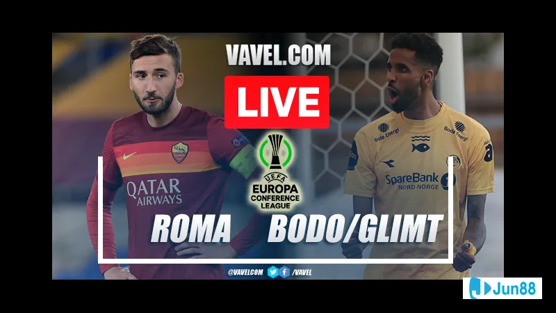 นักเตะ Slavia Prague และ Bodo/Glimt แย่งบอลกันบนสนามหญ้า นักเตะ Slavia Prague และ Bodo/Glimt แย่งบอลกันบนสนามหญ้า